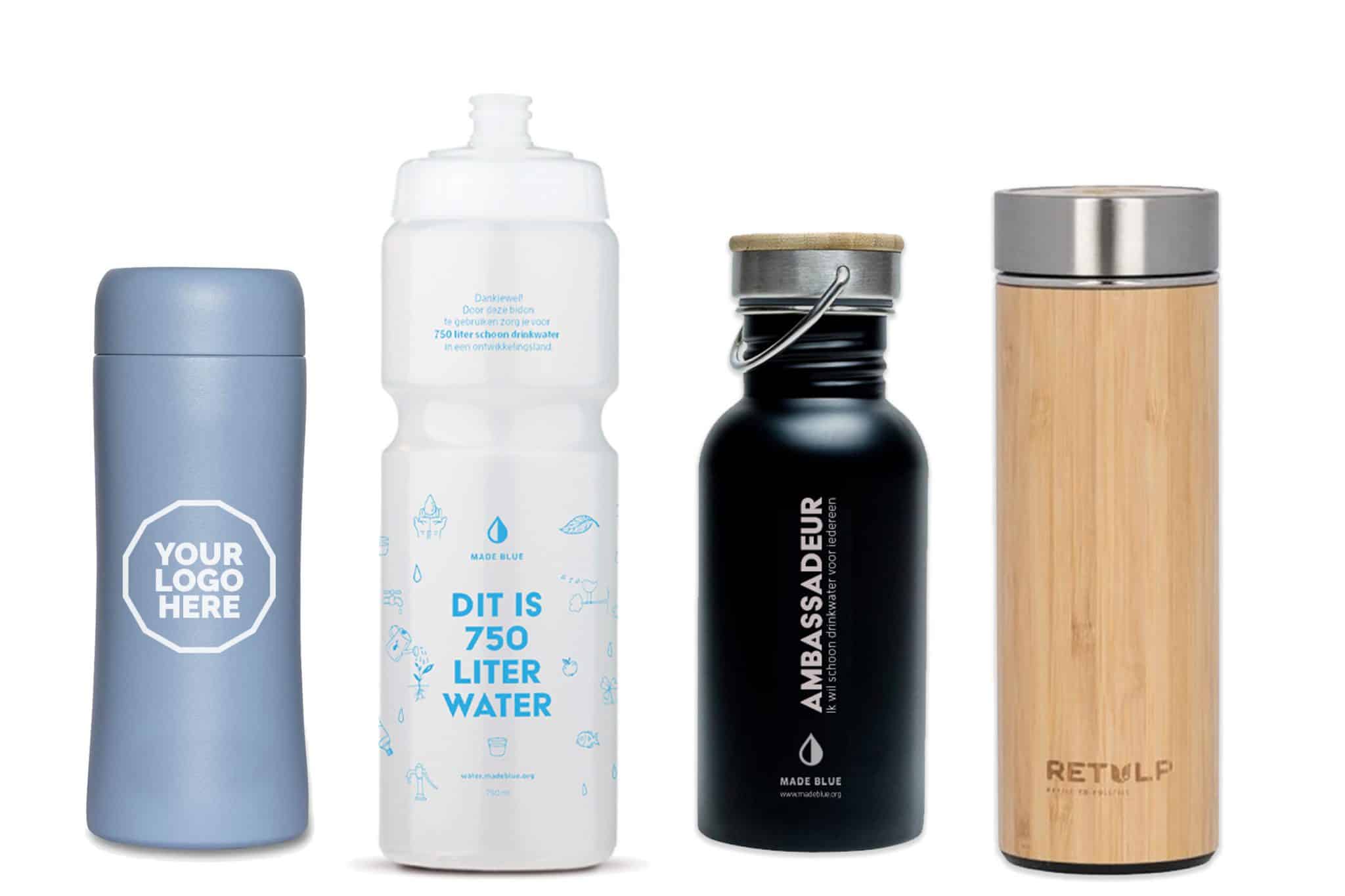 Sustainable water bottles Made Blue Foundation