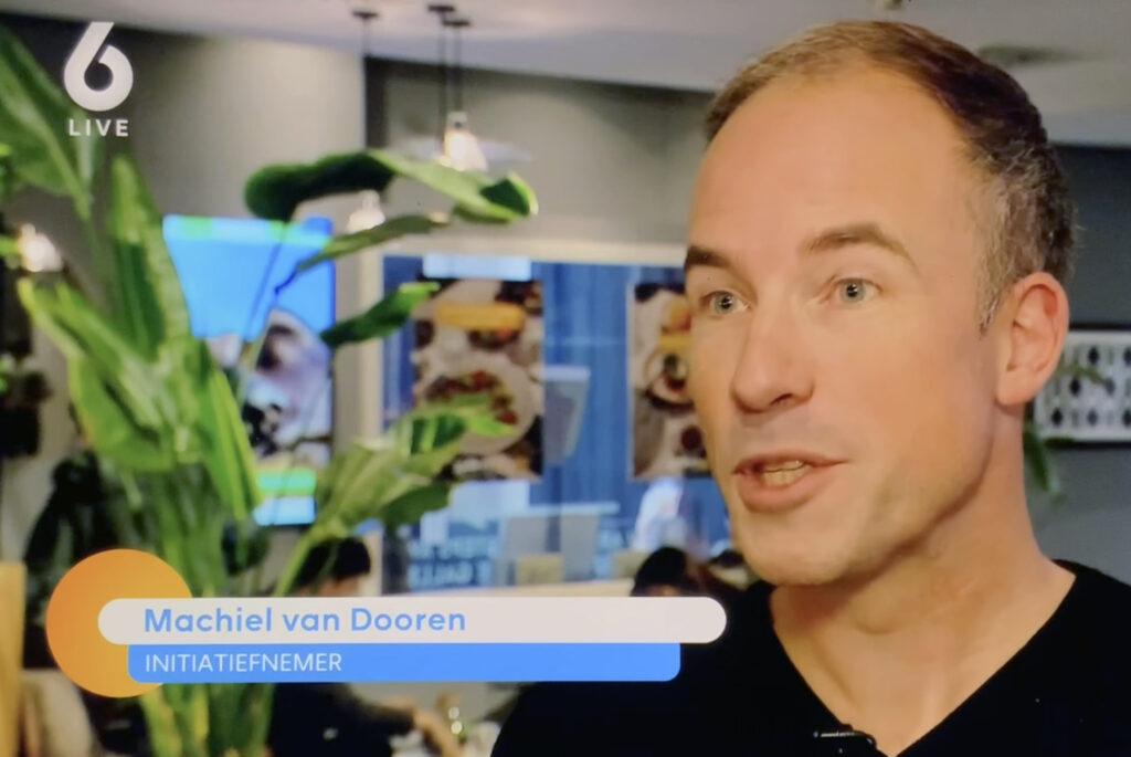 Screenshot of interview Machiel van Dooren with SBS6