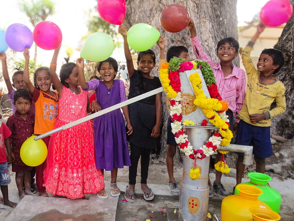 India borewell opening and celebration