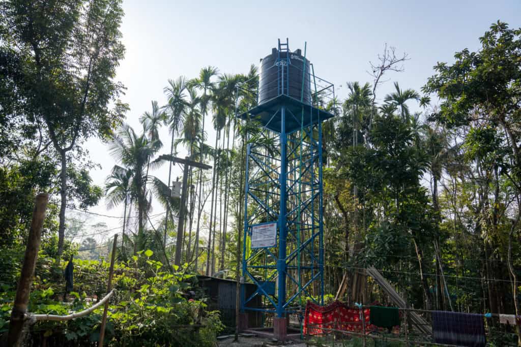 Max Tapwater water tower used by the water network in Bangladesh Max Tapwater Water network clean drinking water tower supplying clean drinking water tower for families